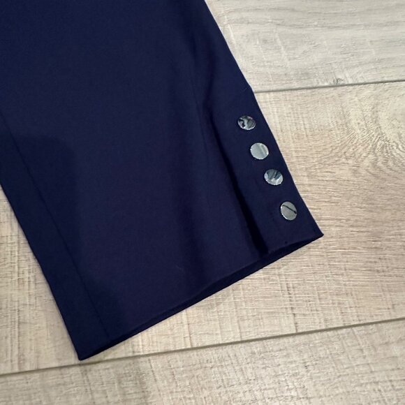 CHICOS WOMENS BLUE PERFECT STRETCH 2.5 JOSIE SLIM ANKLE US SIZE 14 PANTS - Picture 3 of 14